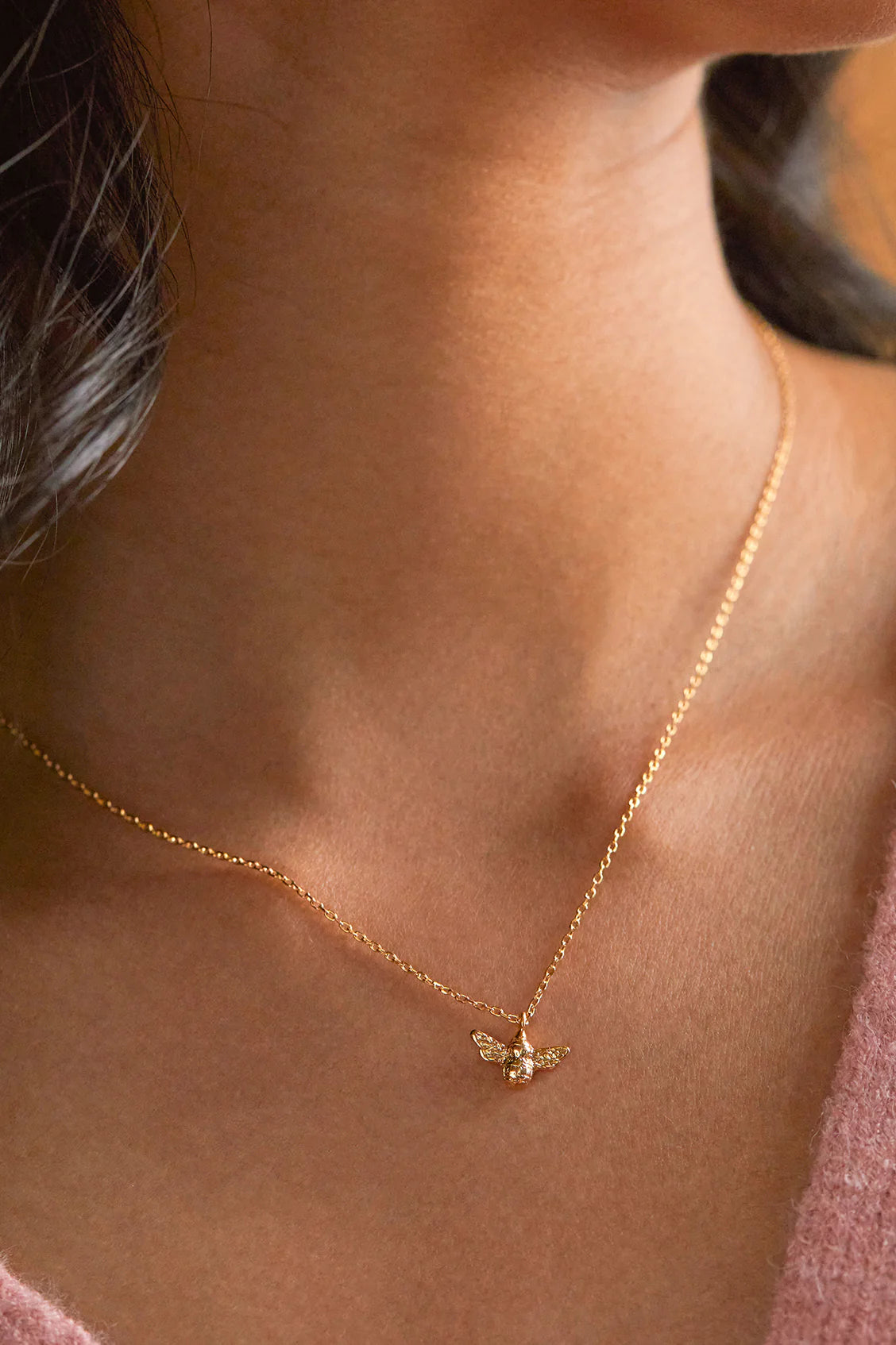 Bee Necklace Gold