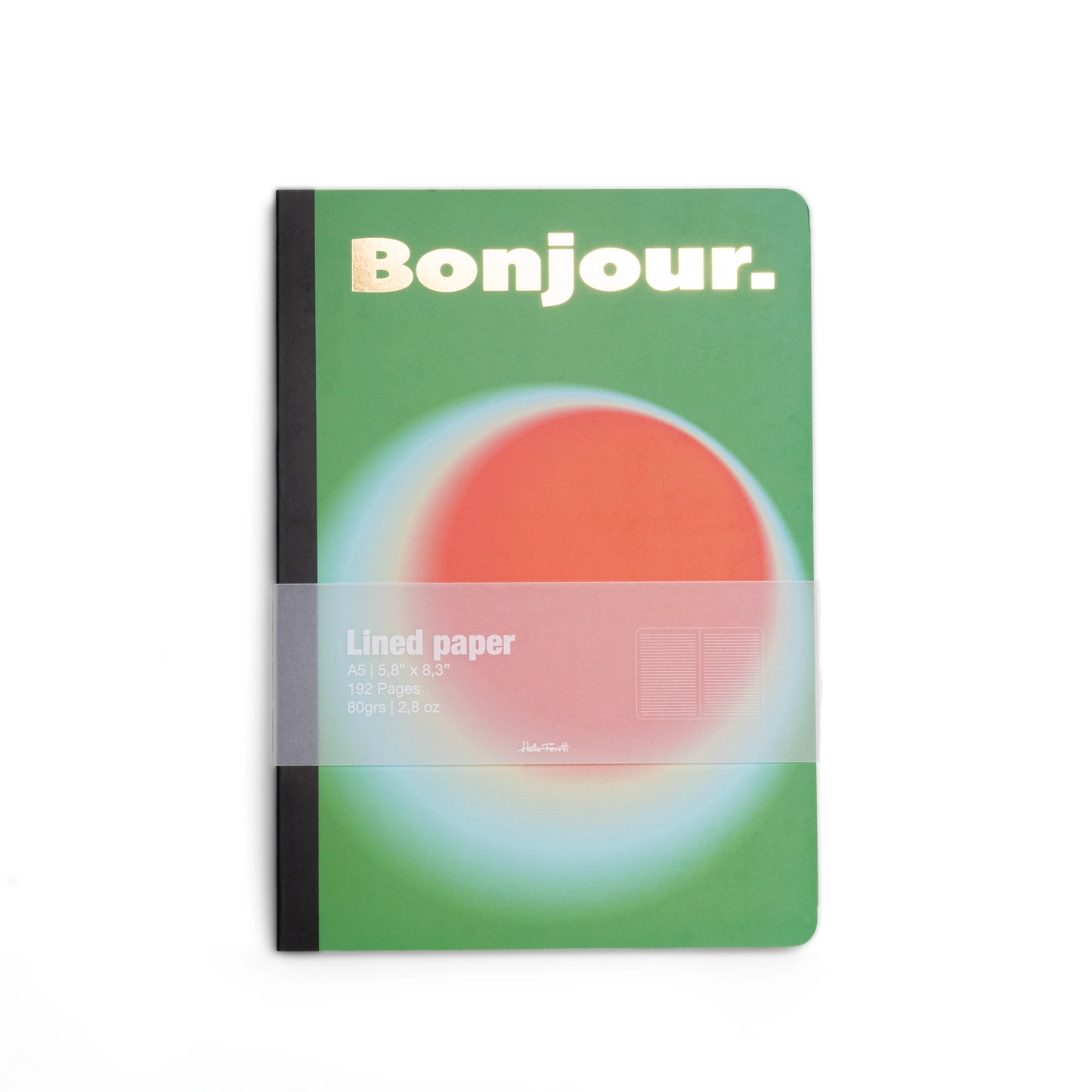 Bonjour Green Notebook