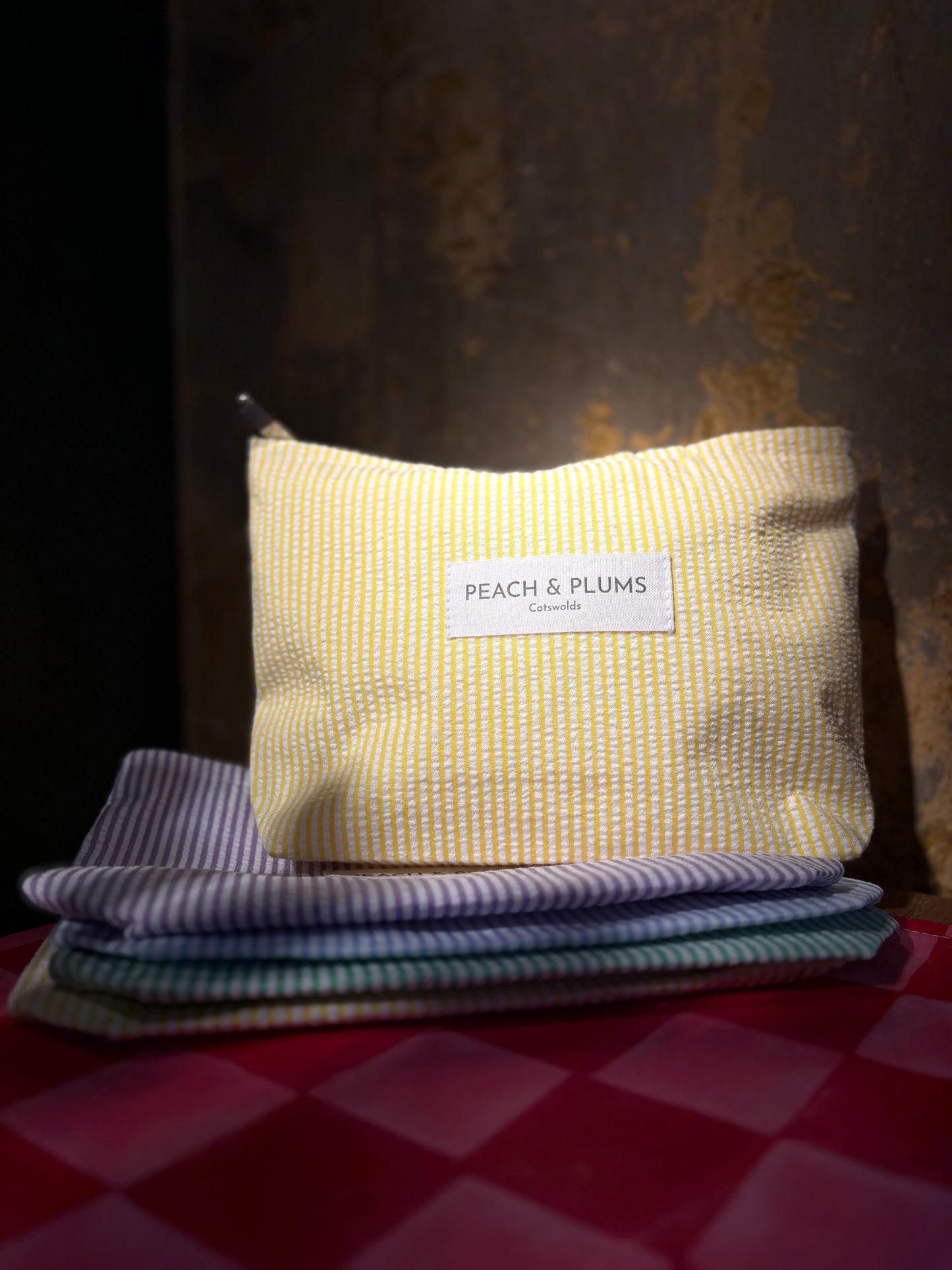 Yellow Peach & Plums Wash Bag