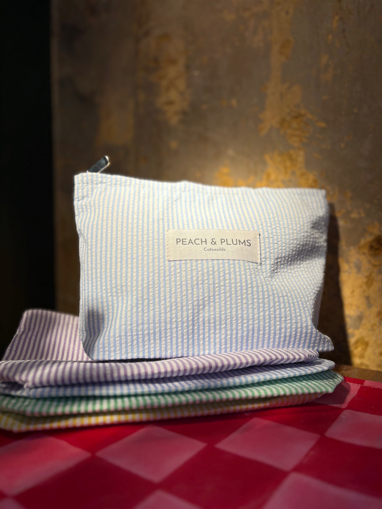 Blue Peach & Plums Wash Bag