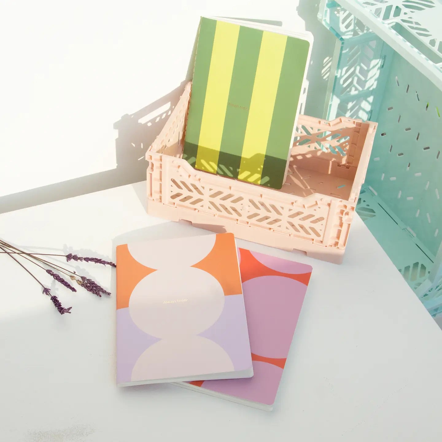 Orange and Lilac Notebook