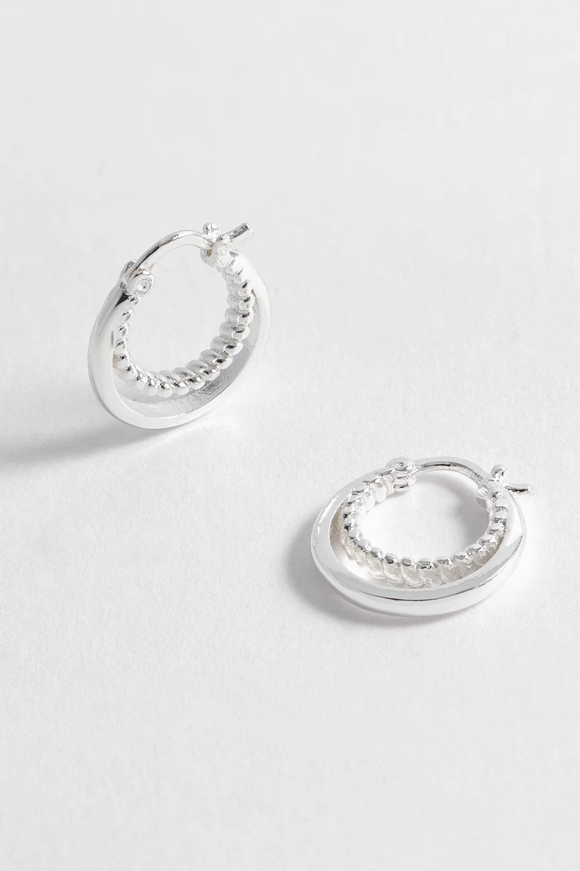 Double Twisted Hoop Silver