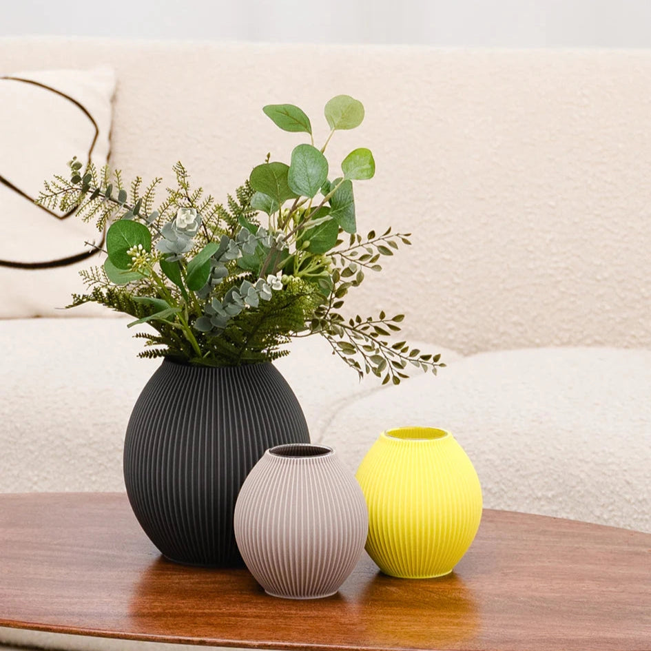 Grey Poke Vase