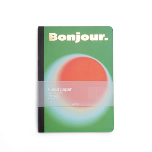 Bonjour Green Notebook