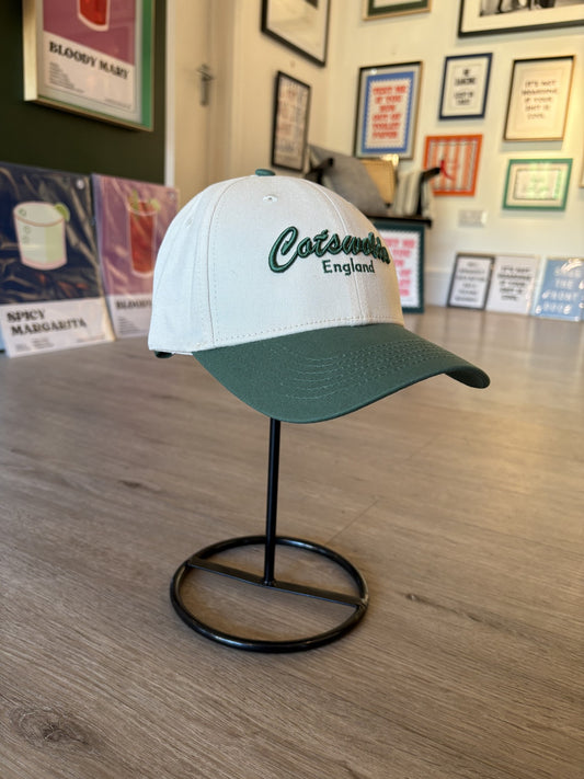 'The Cotswolds' Cap Green & Cream