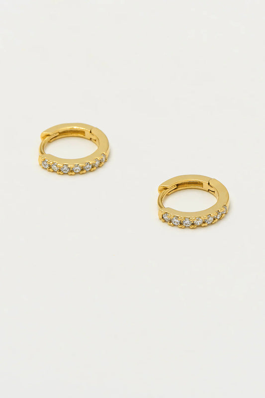 Pave Set Hoop Gold