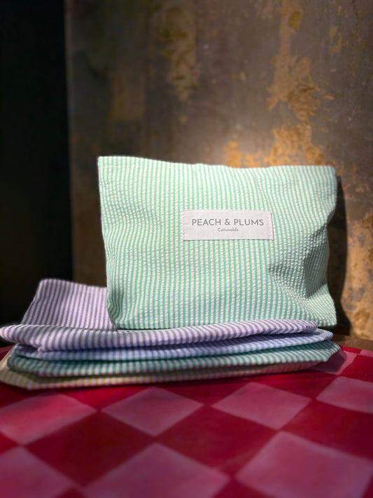 Green Peach & Plums Wash Bag