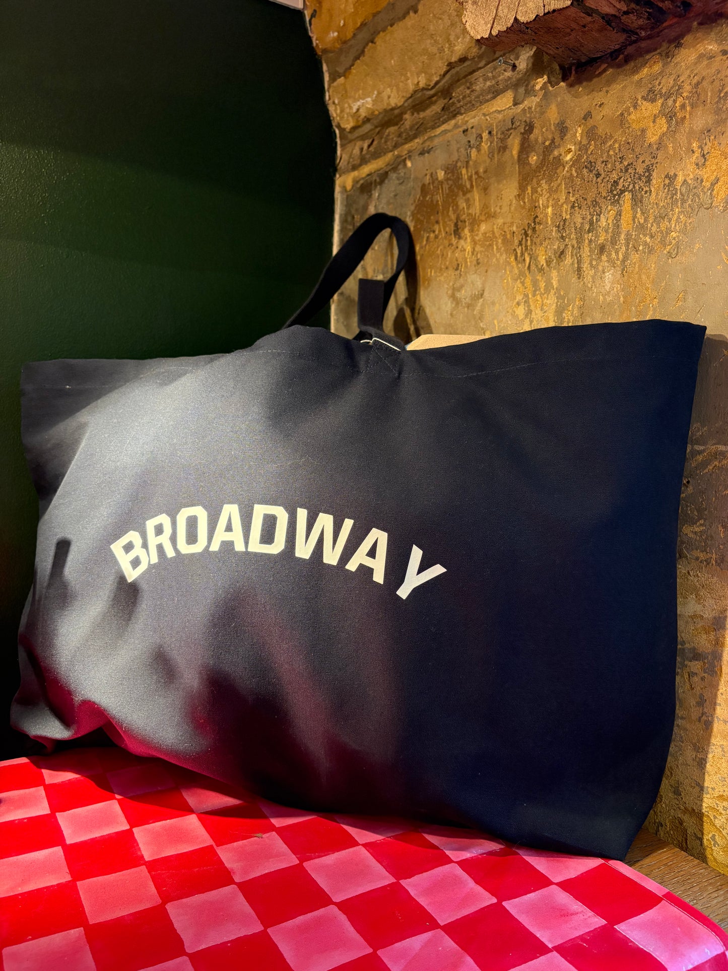 Broadway Oversized Navy Bag