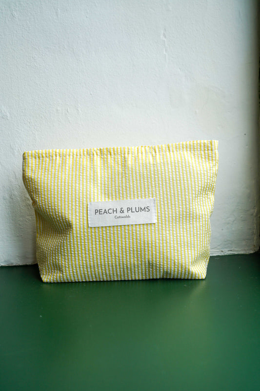 Peach & Plums Washbag - Yellow