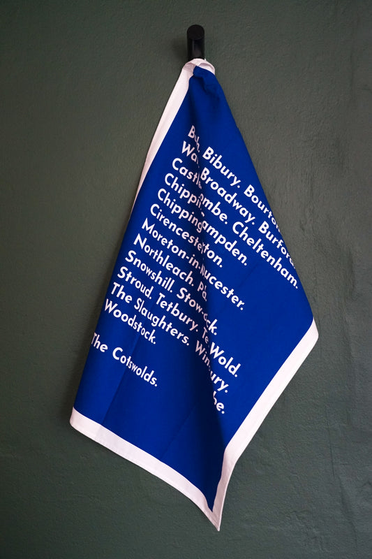 The Cotswolds Tea Towel Blue