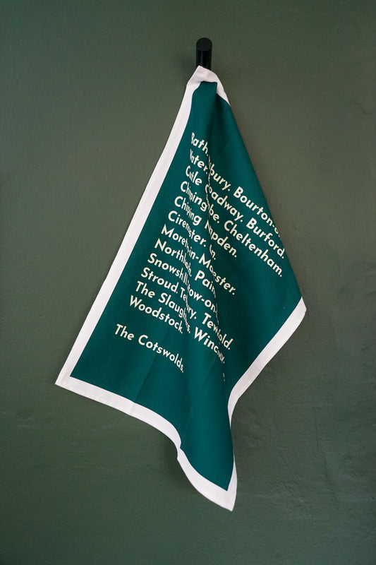 The Cotswolds Tea Towel Green