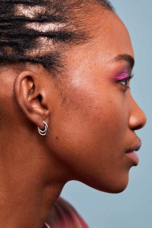 Double Twisted Hoop Silver