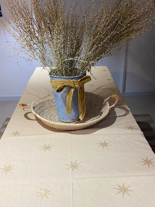 Beige Star Tablecloth