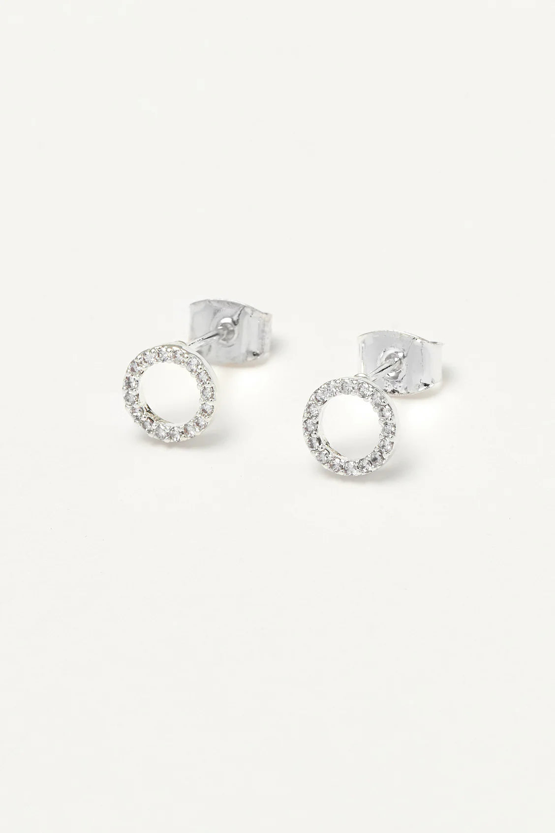 Pave Circle Silver