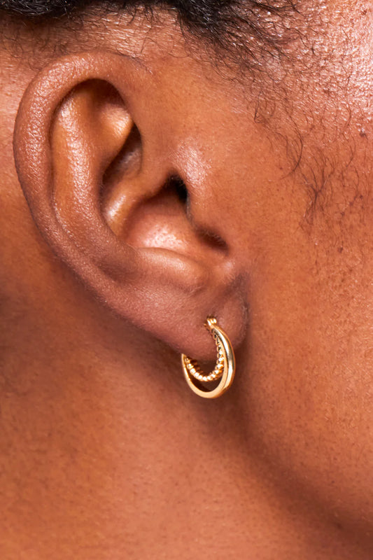 Double Twisted Hoop Gold